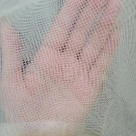 Blush Tulle Strapless Sweetheart Cut Wedding Gown - Picture 8 of 11